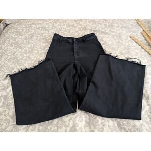 zara the marine straight high waist stretch denim jeans dark blue size s/4